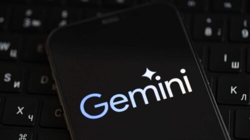 Logo do Gemini em um smartphone