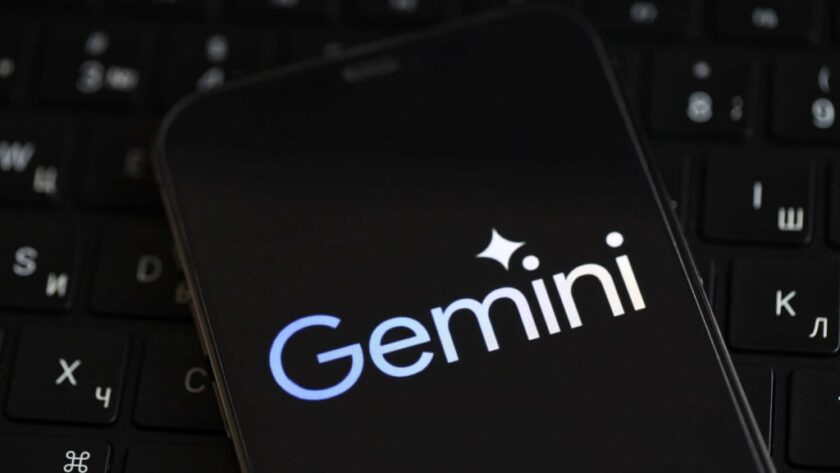 Logo do Gemini em um smartphone